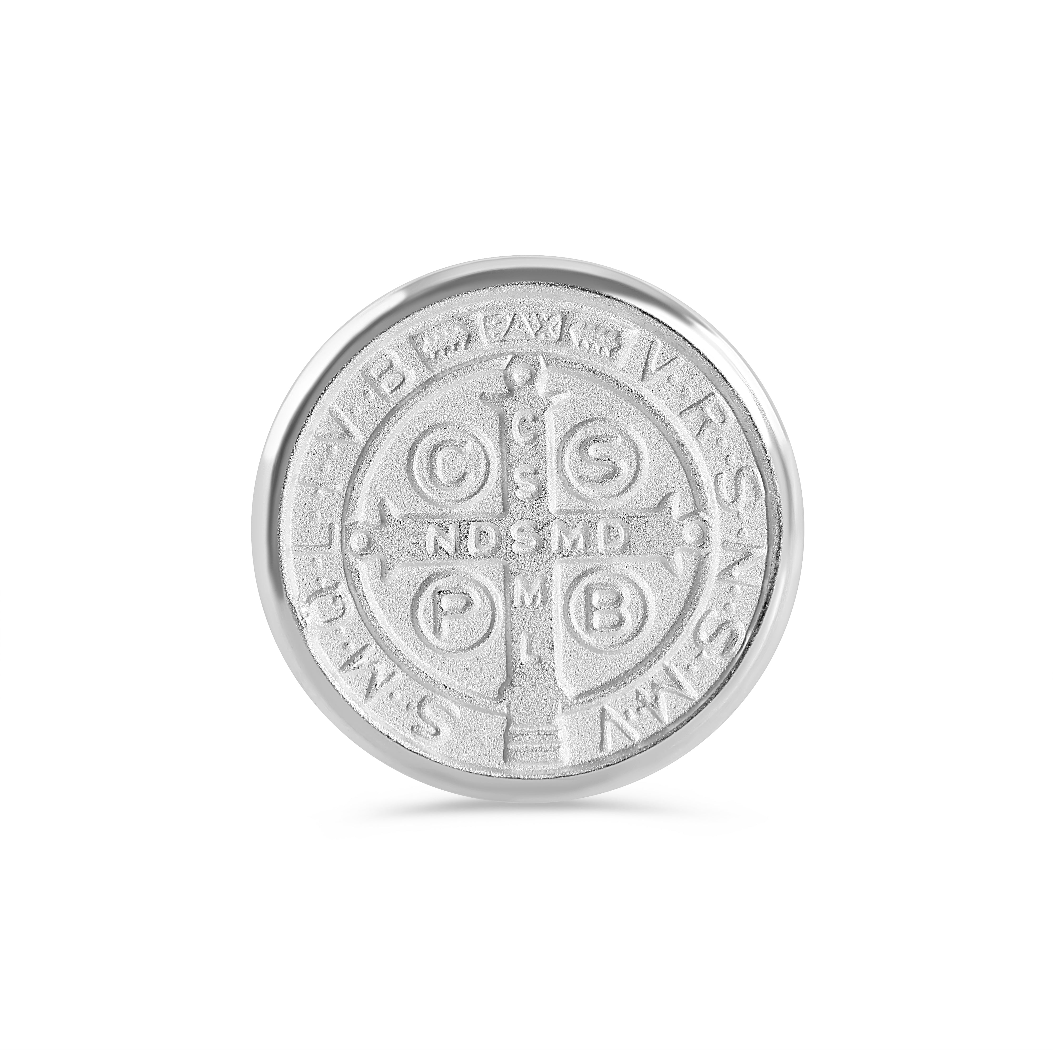 High Polished 925 Sterling Silver Saint Benedict Medal Prayer 13 Wedding Coins - JCA083-1